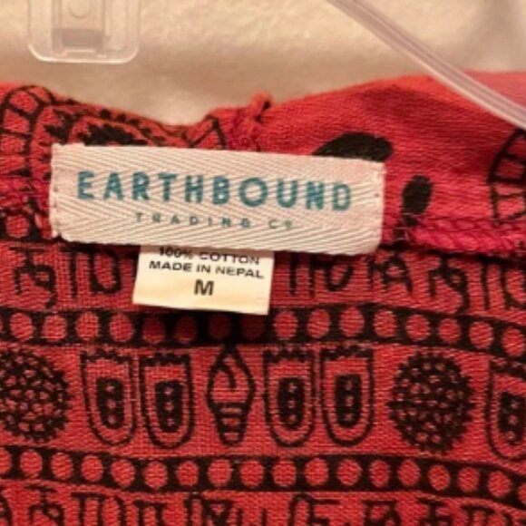 EARTHBOUND Trading Co Women’s Long Sleeve Print Boho Hoodie Top. Sz M. - Picture 4 of 4